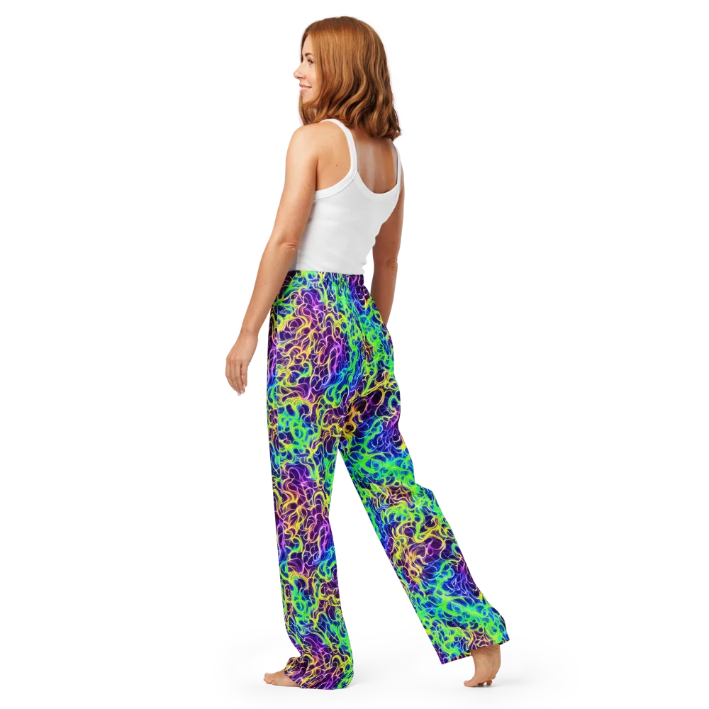 Nightwave Garden on Women's Pajama Pants — Back