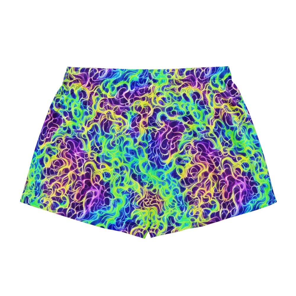 Nightwave Garden on Women's Pajama Shorts — Back