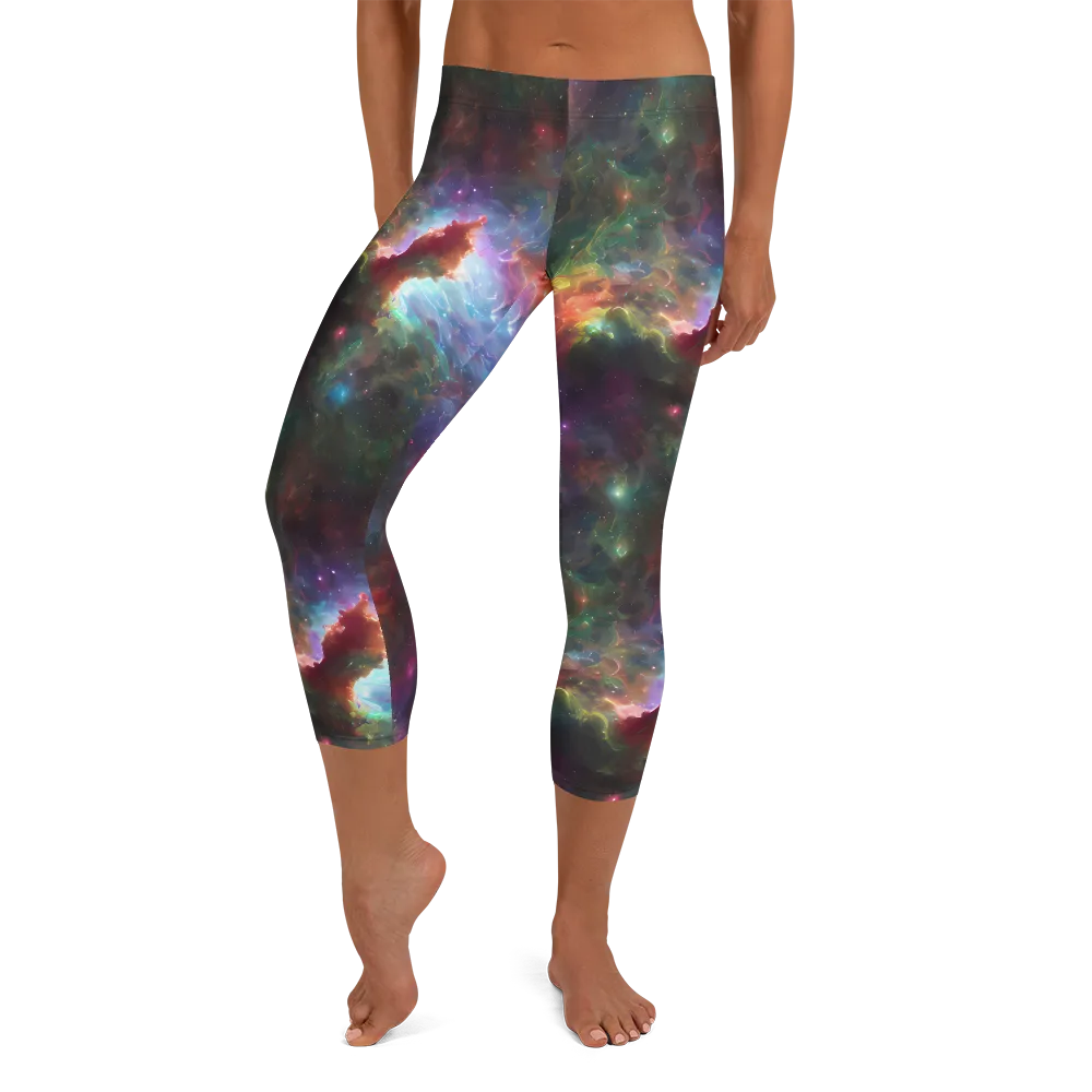 Astral Infusion on Capri Leggings — Front