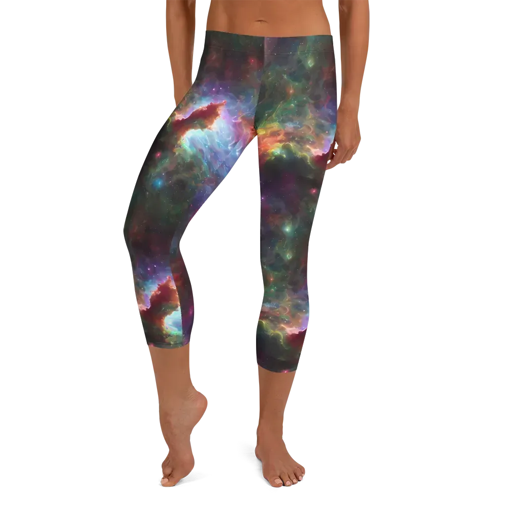 Astral Infusion on Capri Leggings — Front