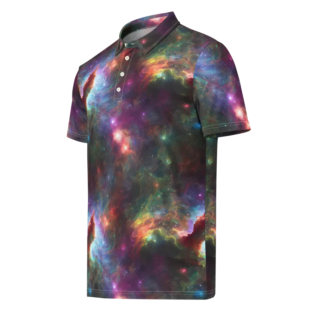 Astral Infusion on Men's Slim Fit Polo Shirt — Left Front