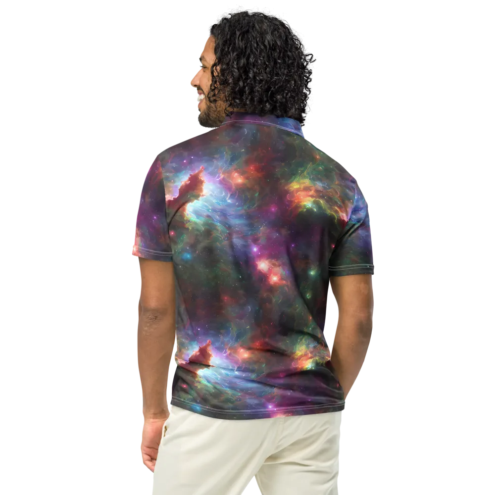 Astral Infusion on Men's Slim Fit Polo Shirt — Back