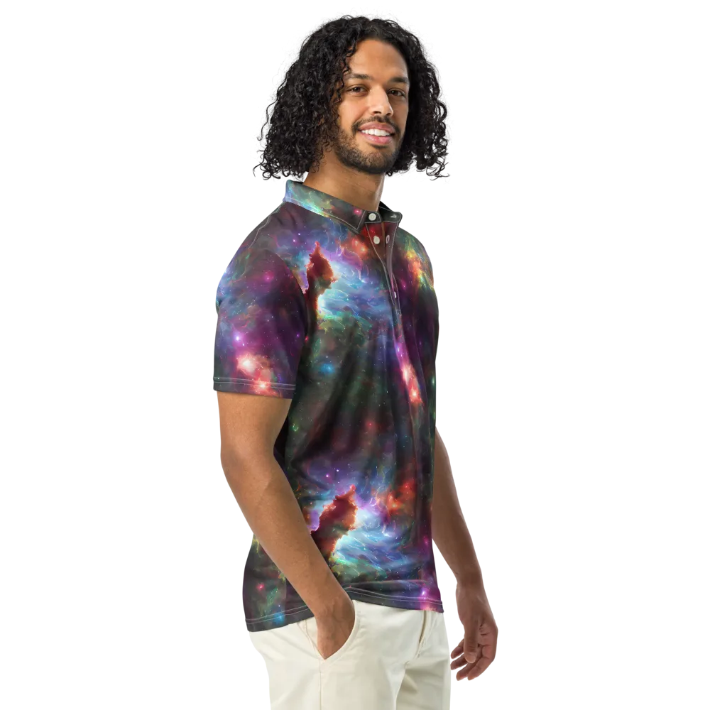 Astral Infusion on Men's Slim Fit Polo Shirt — Right Front