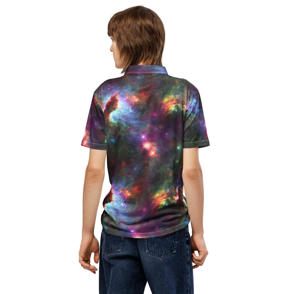 Astral Infusion on Men's Slim Fit Polo Shirt — Back