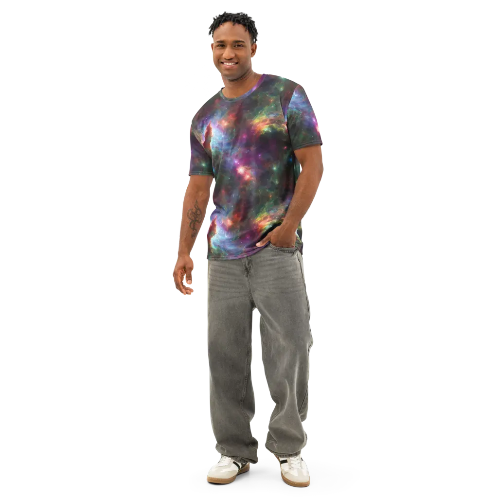 Astral Infusion on Men's Cotton Crew Neck T-Shirt — Front