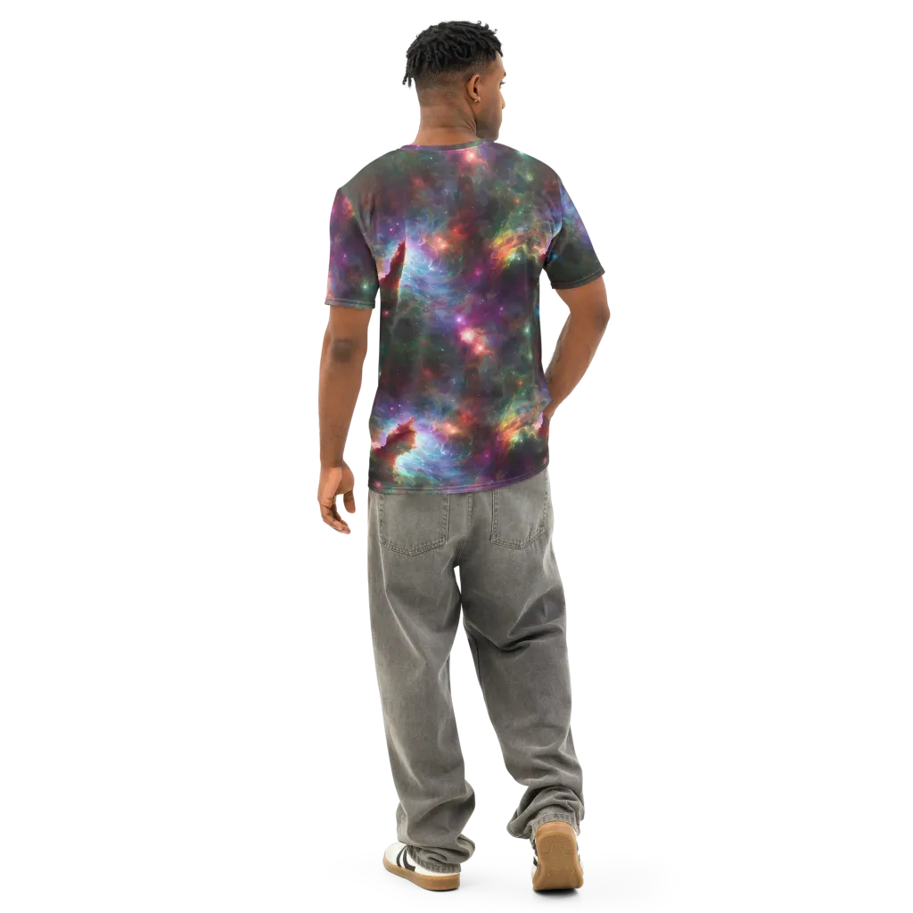 Astral Infusion on Men's Cotton Crew Neck T-Shirt — Back