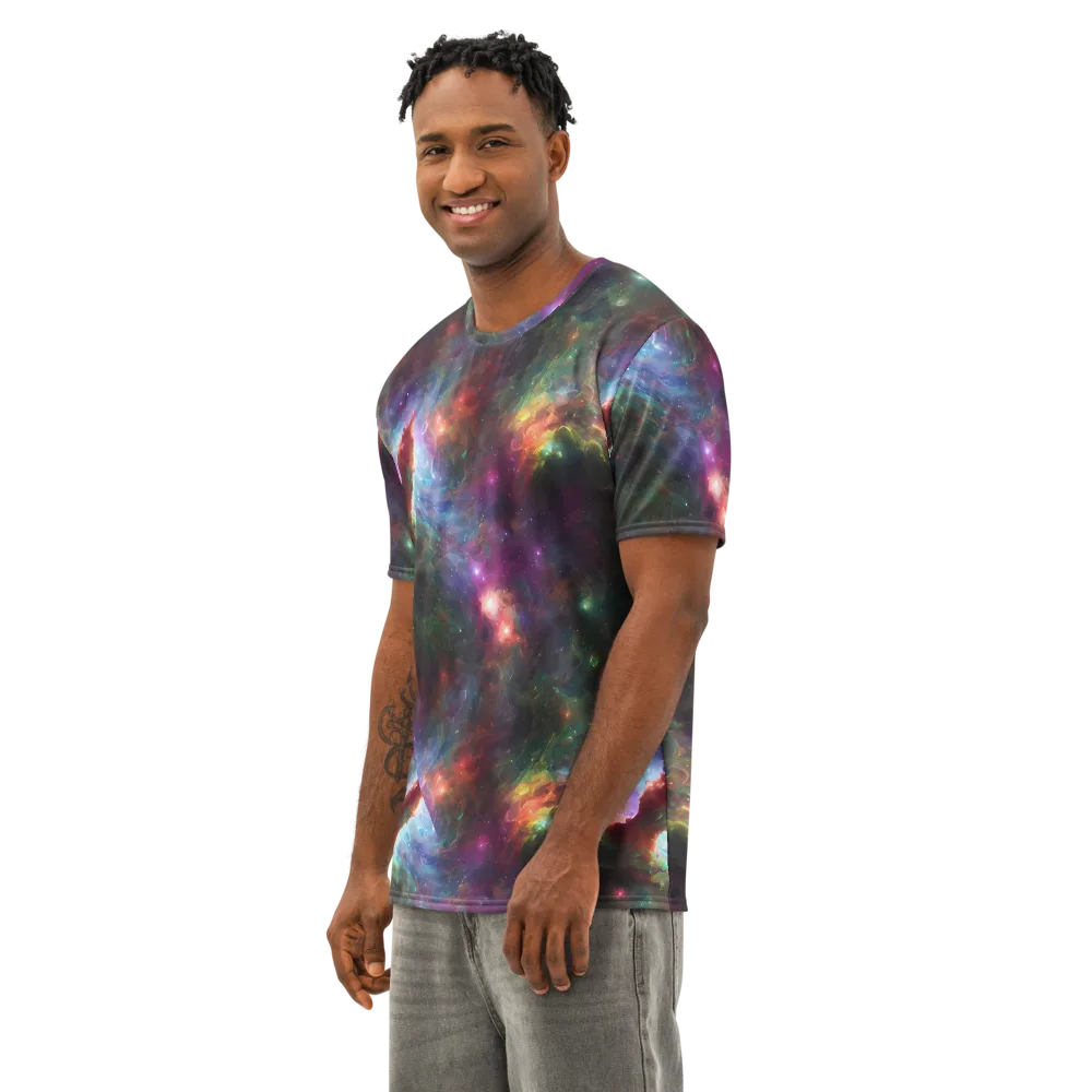 Astral Infusion on Men's Cotton Crew Neck T-Shirt — Left Front