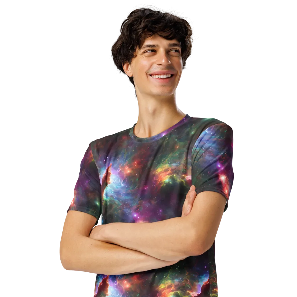 Astral Infusion on Men's Crew Neck T-Shirt — Left Front