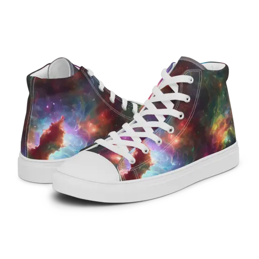 Astral Infusion on a Men's High Top Canvas Shoes