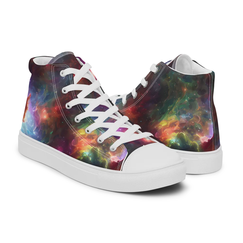 Astral Infusion on Men's High Top Canvas Shoes — Right