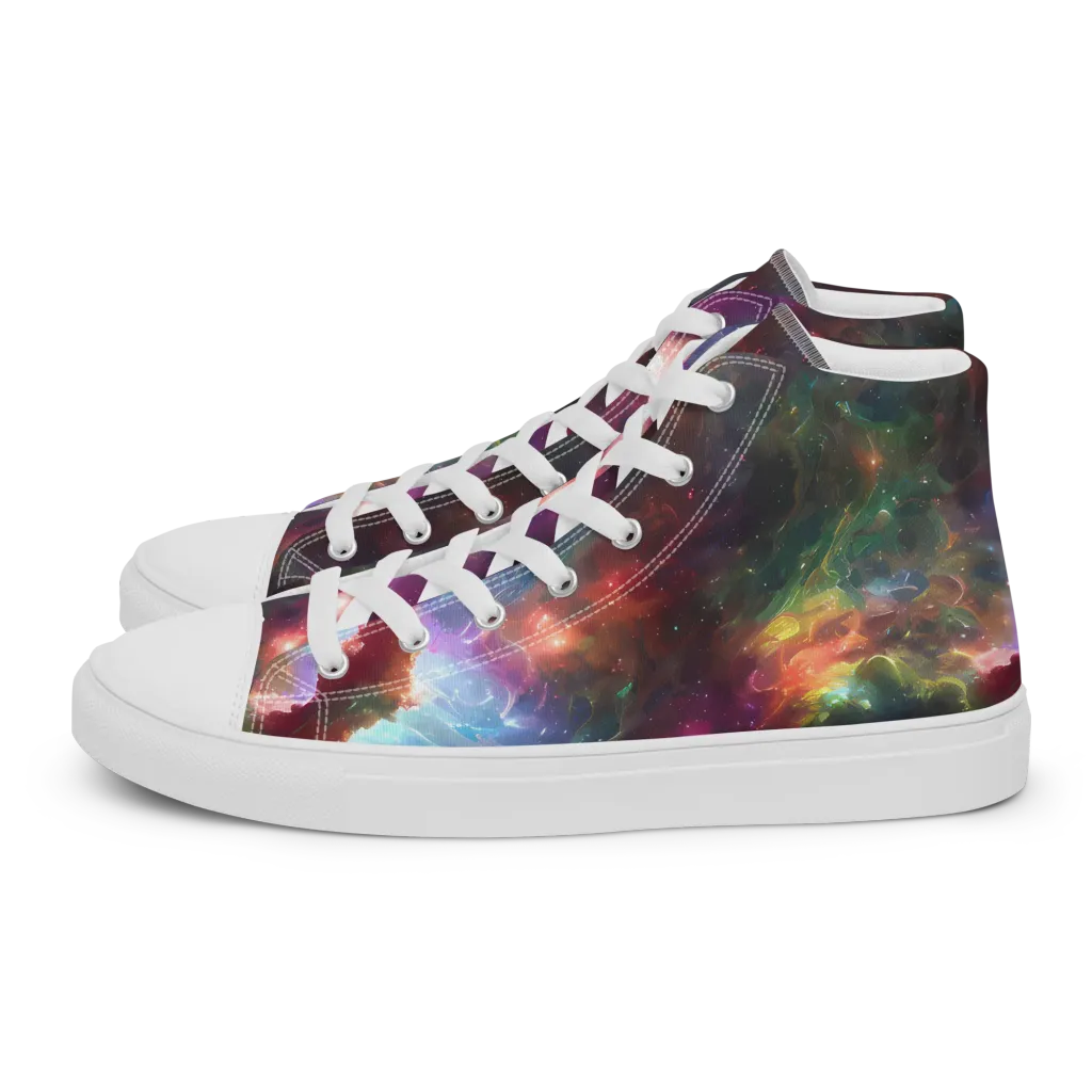 Astral Infusion on Women's High Top Canvas Shoes — Left