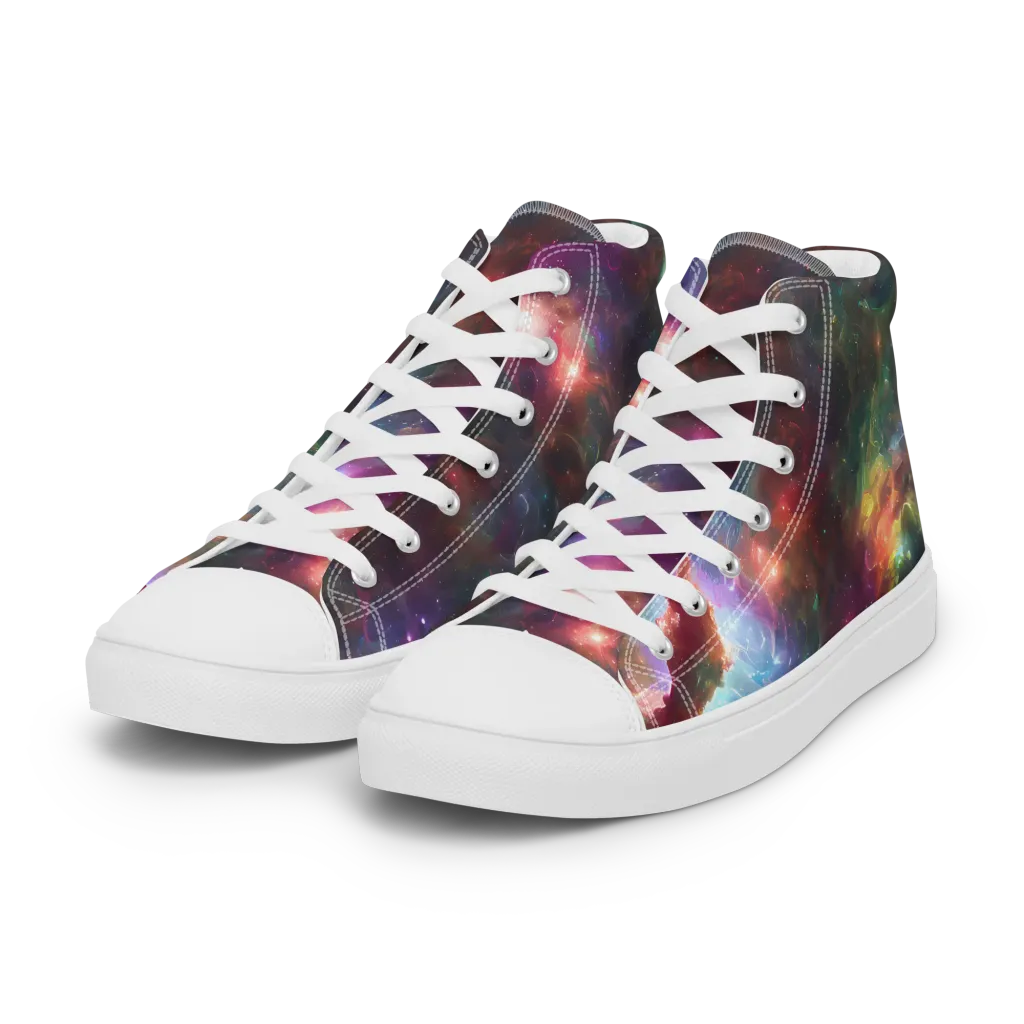 Astral Infusion on Women's High Top Canvas Shoes — Left Front