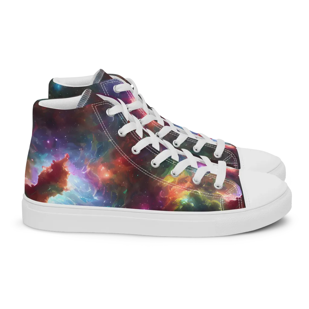 Astral Infusion on Women's High Top Canvas Shoes — Right