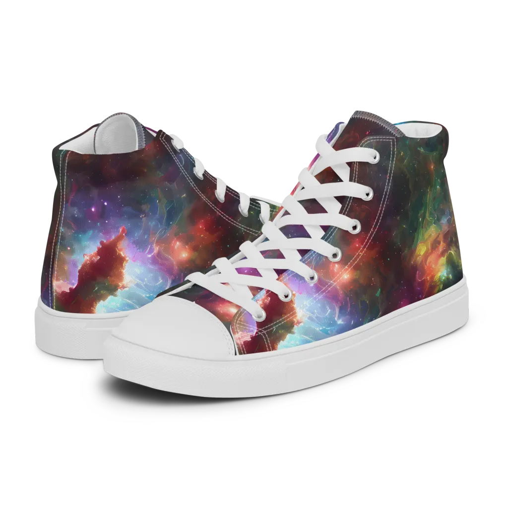 Astral Infusion on Women's High Top Canvas Shoes — Left