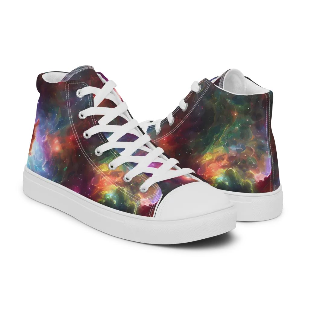 Astral Infusion on Women's High Top Canvas Shoes — Right