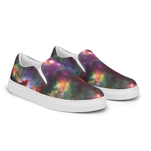 Astral Infusion on a Men's Slip-On Canvas Shoes