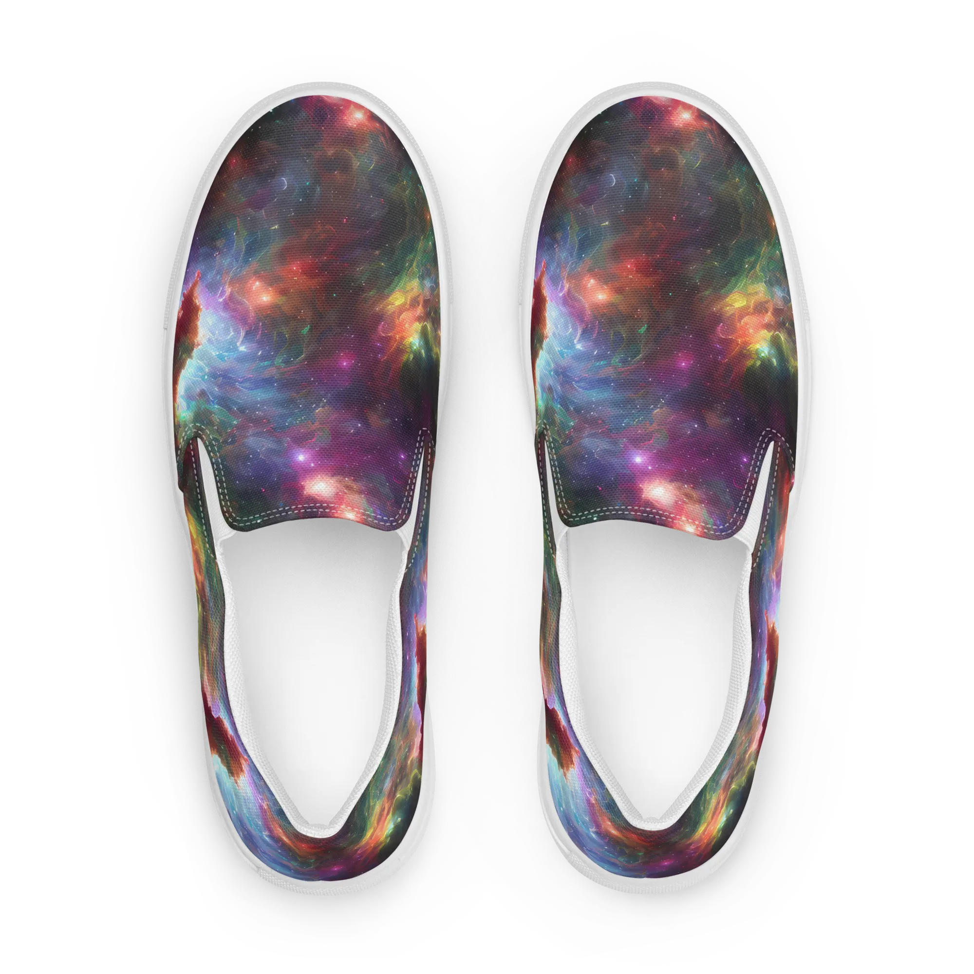 Astral Infusion on Women's Slip-On Canvas Shoes — Front