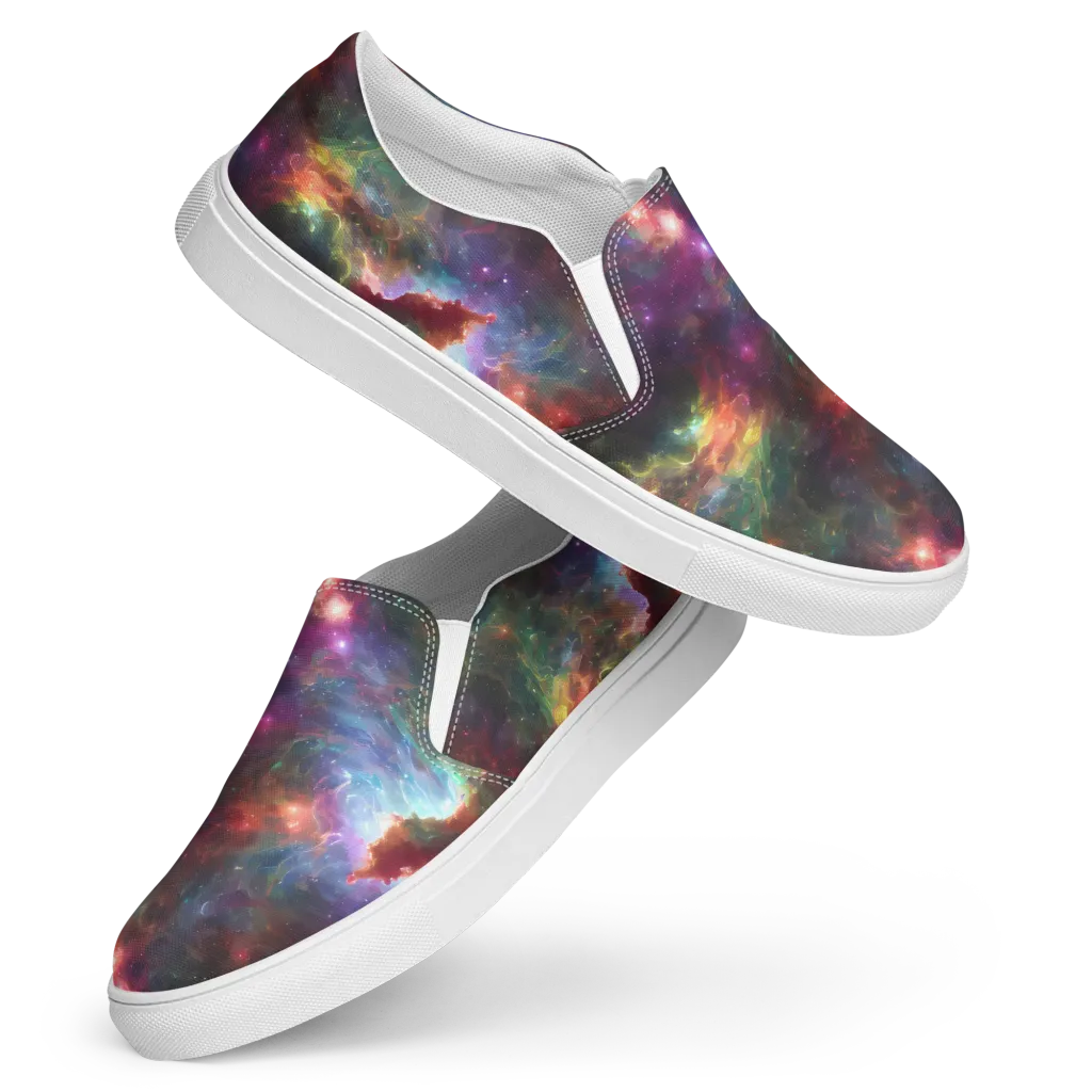 Astral Infusion on Women's Slip-On Canvas Shoes — Front