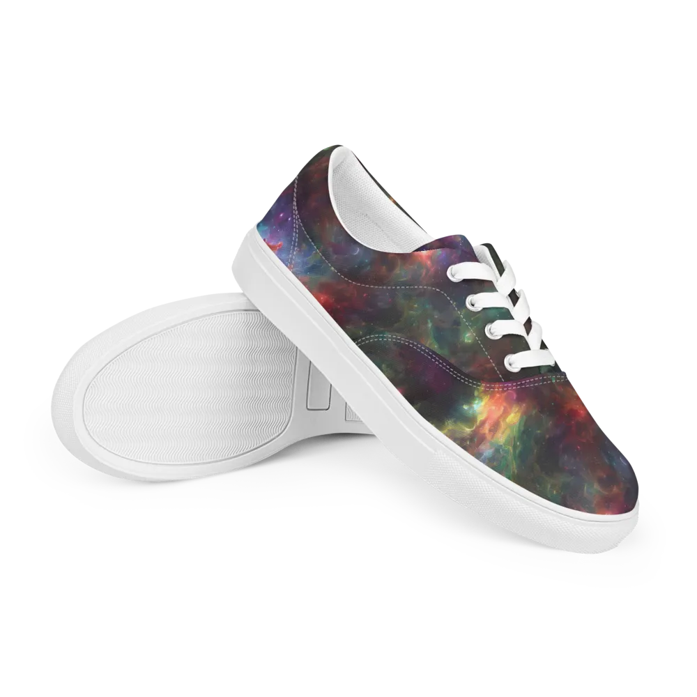 Astral Infusion on Men's Lace-Up Canvas Shoes — Right Front