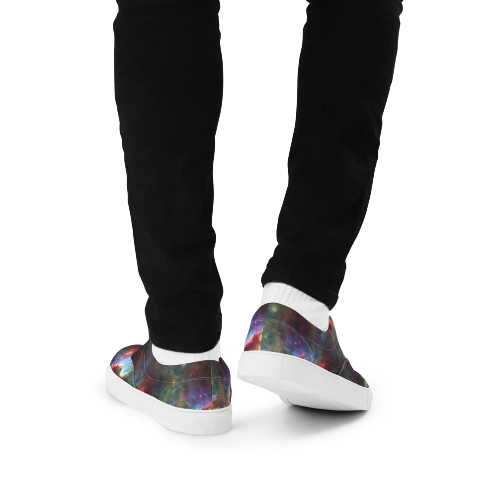 Astral Infusion on Men's Lace-Up Canvas Shoes — Back