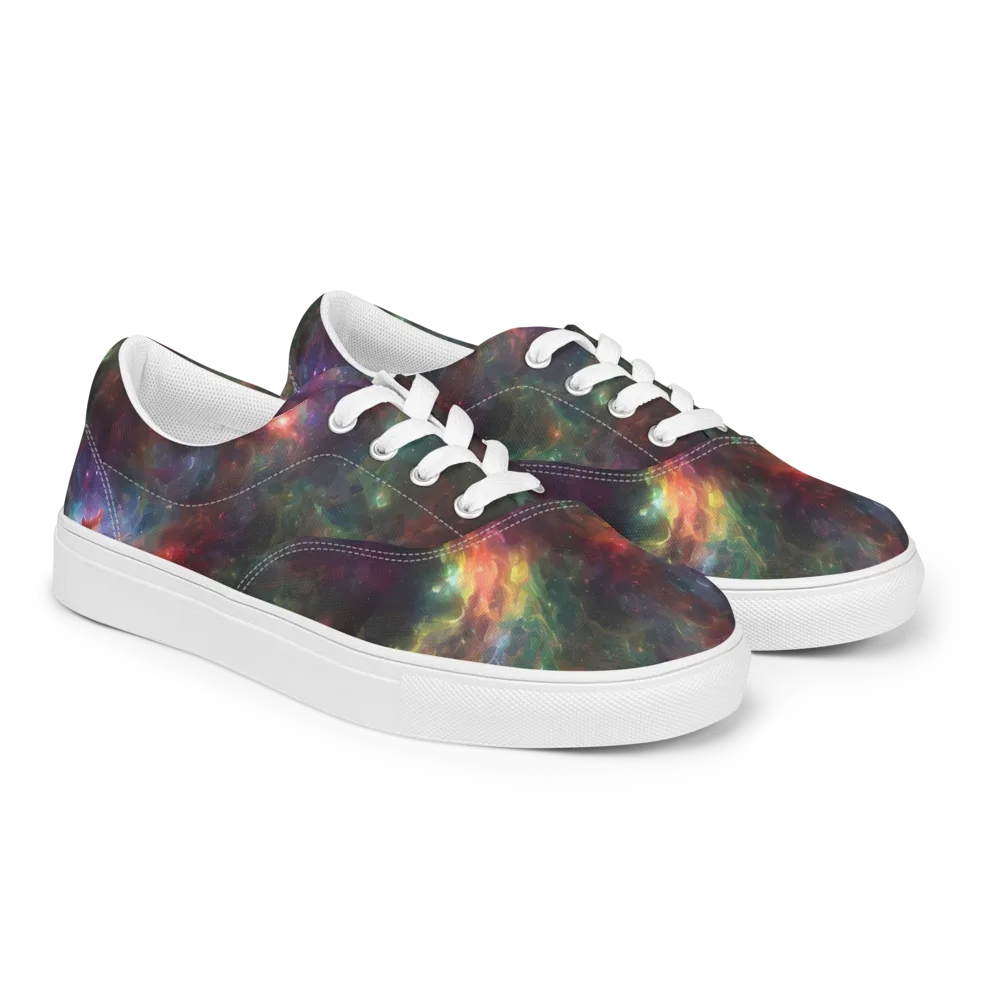 Astral Infusion on Men's Lace-Up Canvas Shoes — Right Front