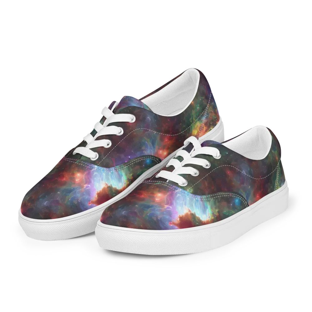 Astral Infusion on Men's Lace-Up Canvas Shoes — Left Front