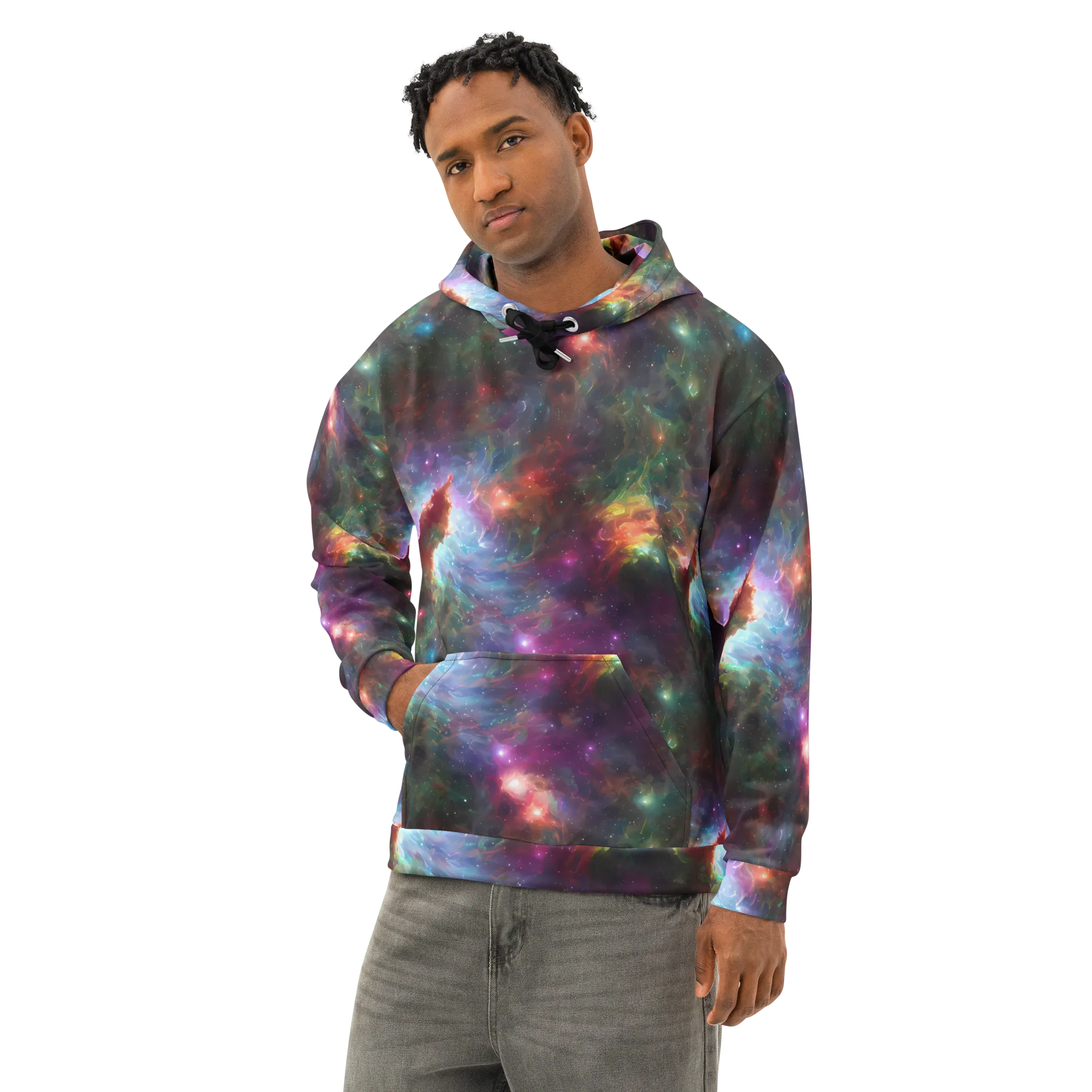 Astral Infusion on Cotton Hoodie — Left Front