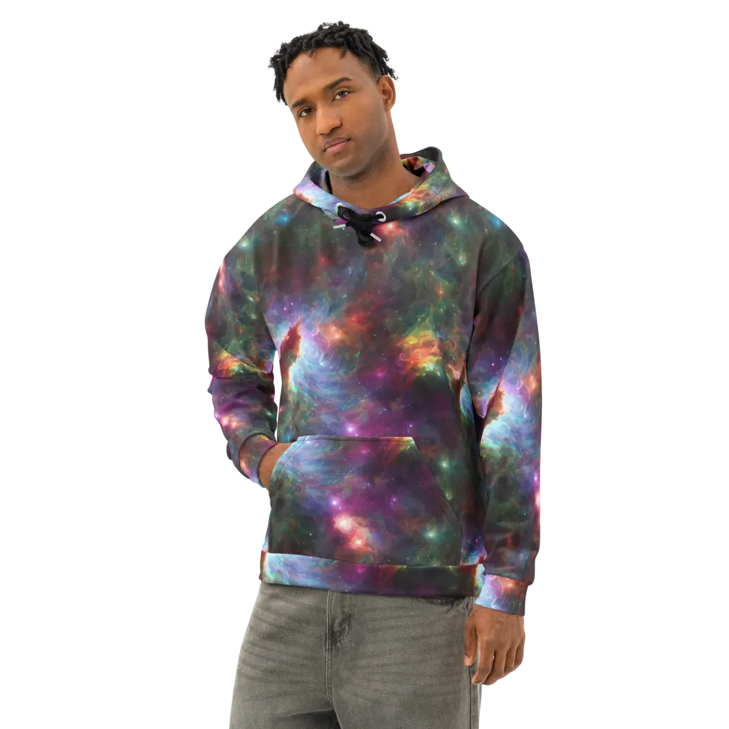 Astral Infusion on Cotton Hoodie — Left Front