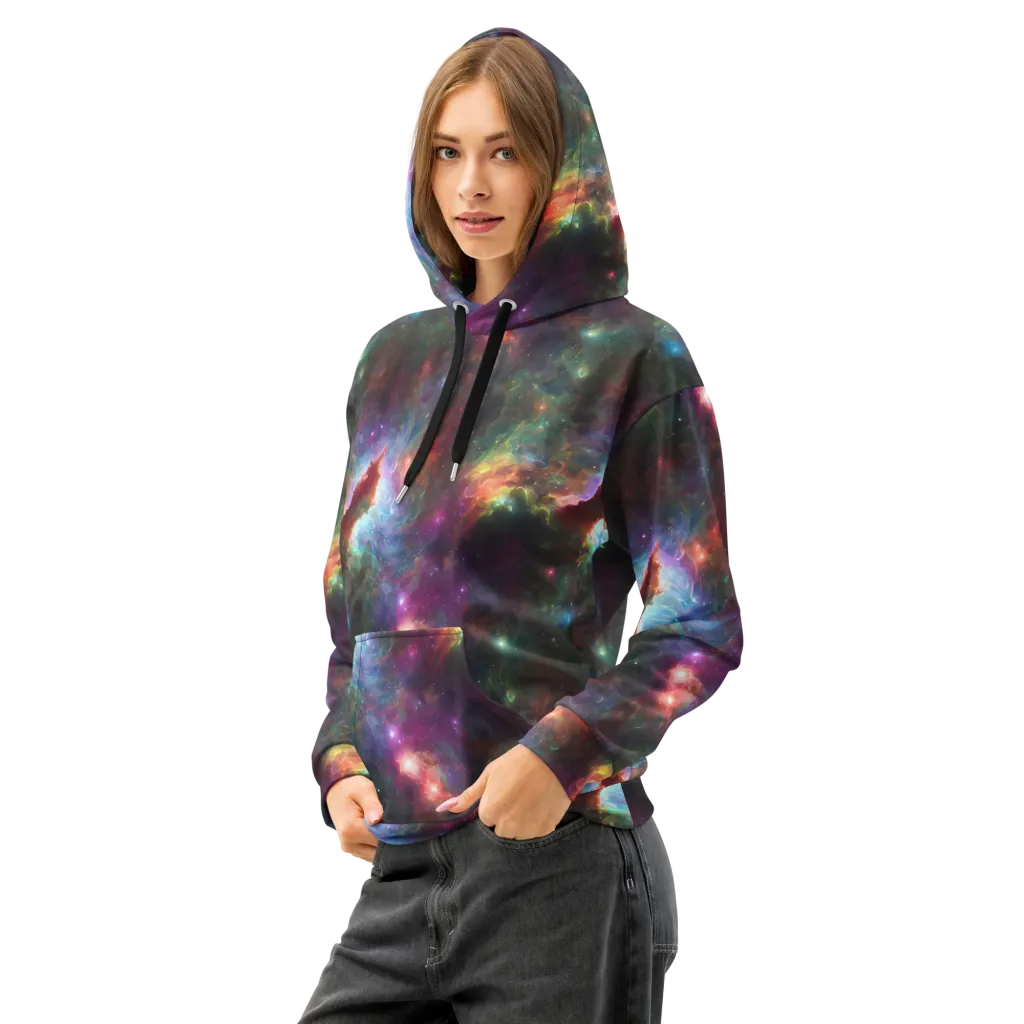 Astral Infusion on Cotton Hoodie — Left Front