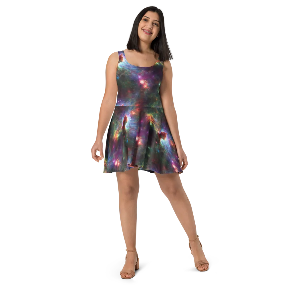 Astral Infusion on Skater Dress — Front