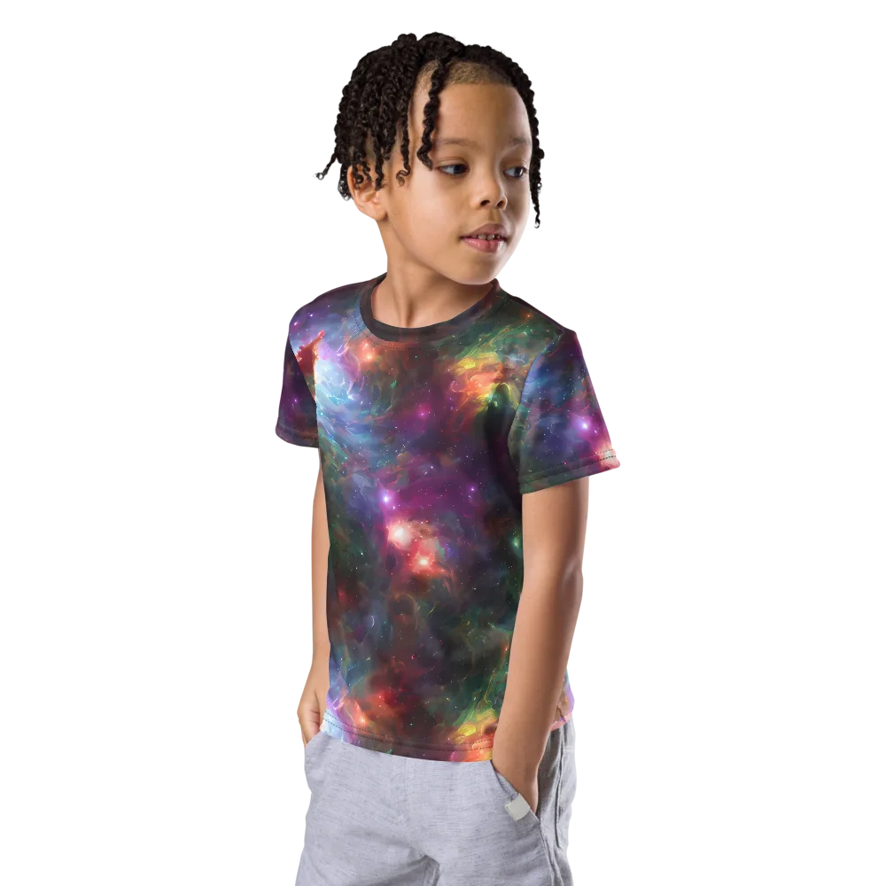 Astral Infusion on Kids Crew Neck T-Shirt — Left Front