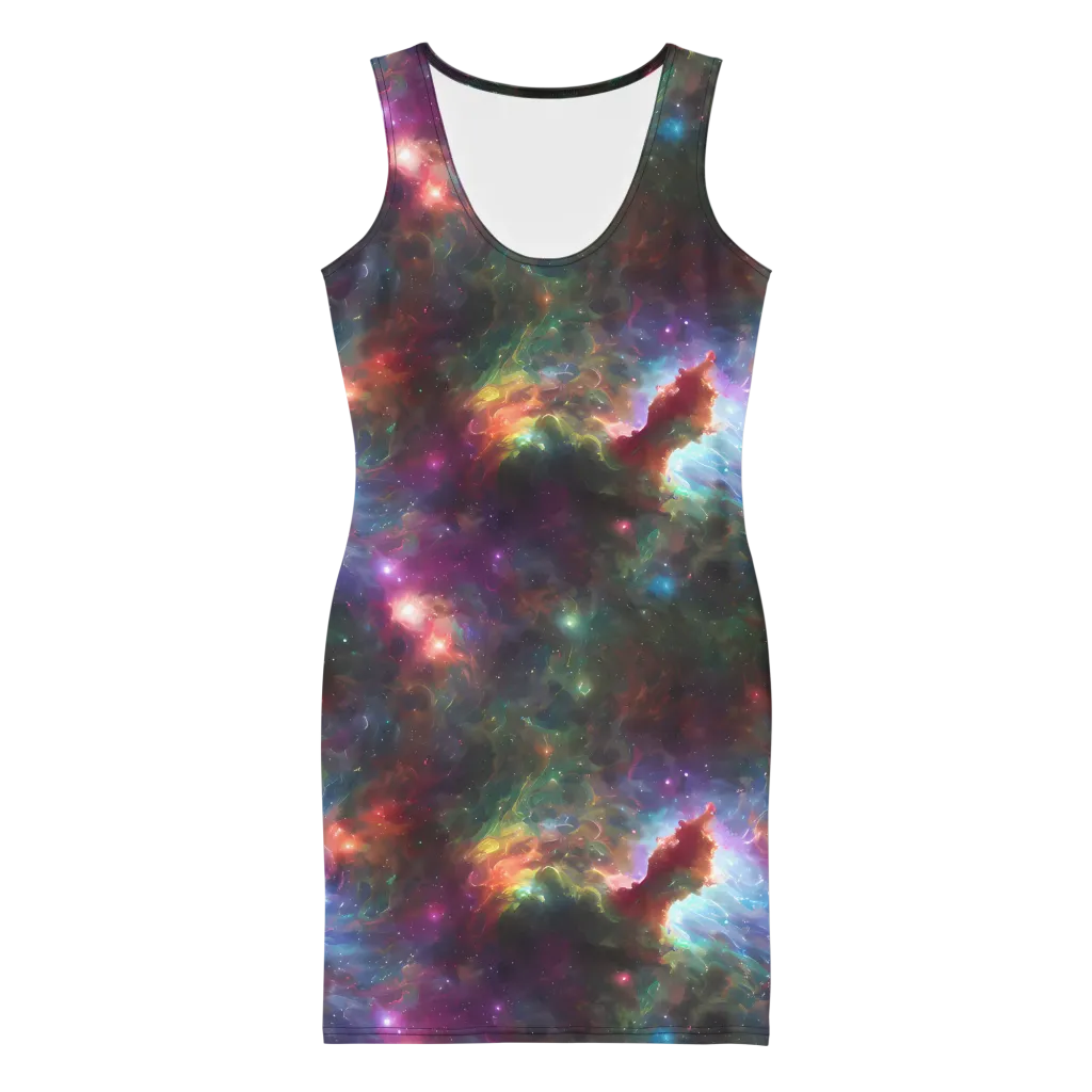 Astral Infusion on Bodycon Dress — Front