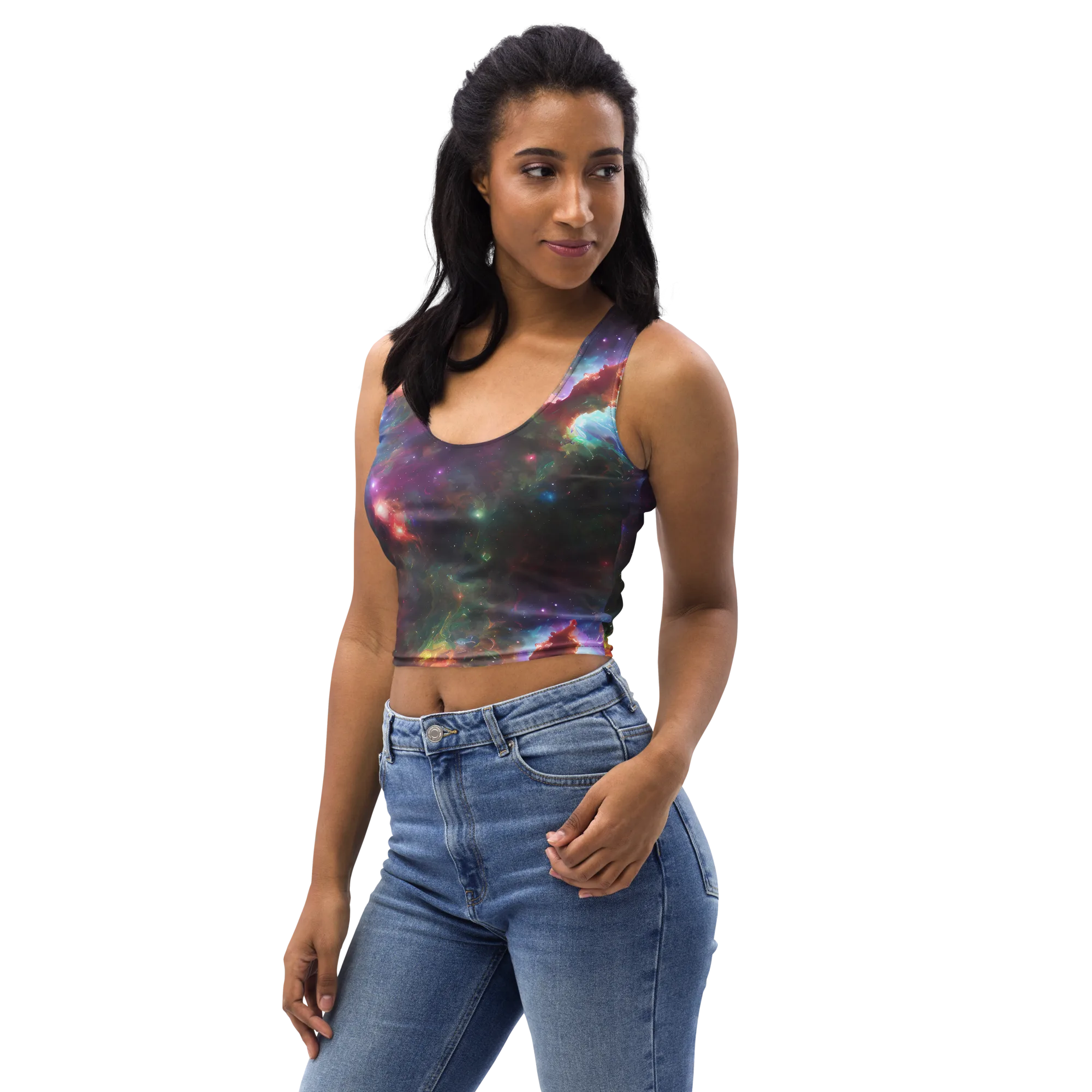 Astral Infusion on Crop Top — Left Front