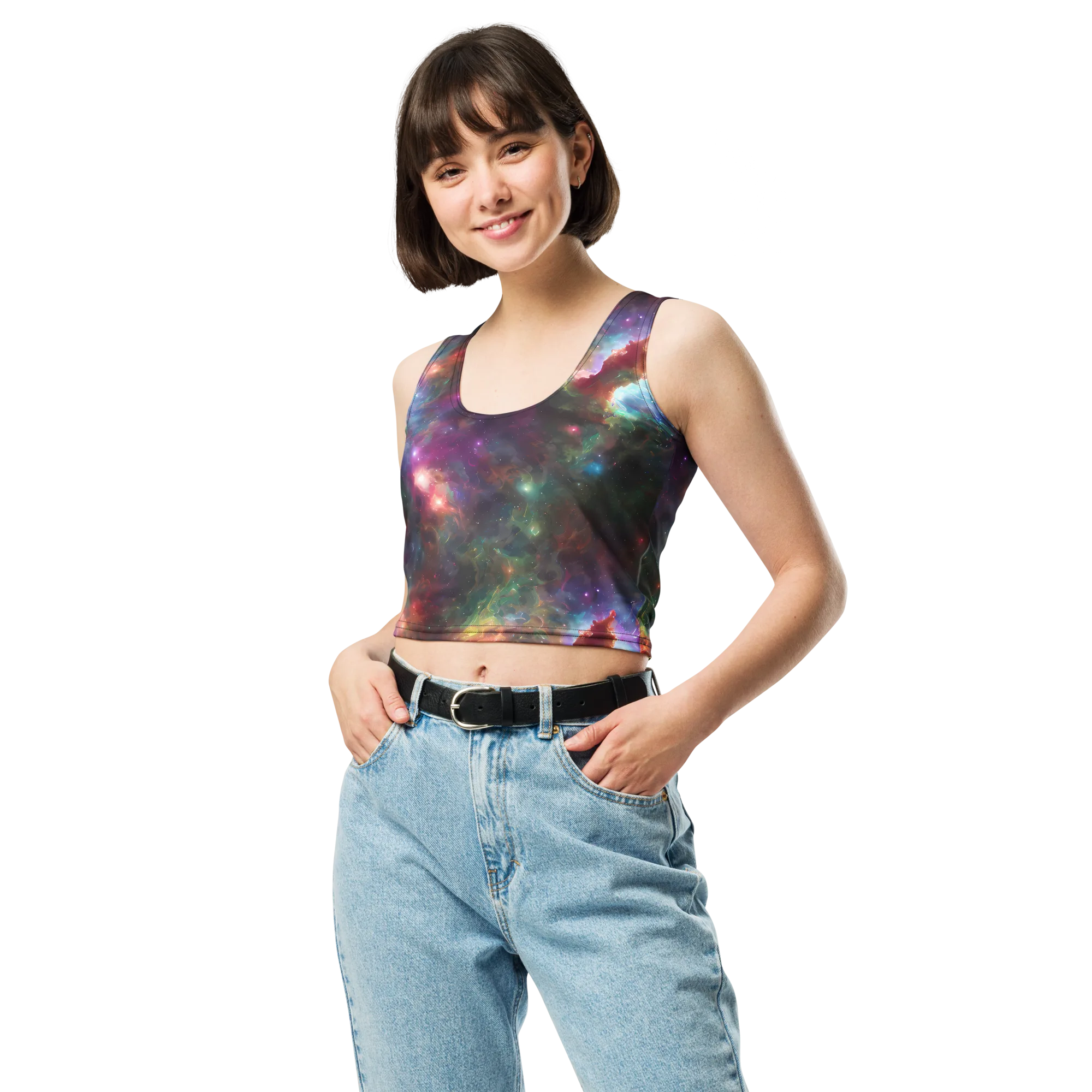 Astral Infusion on Crop Top — Front