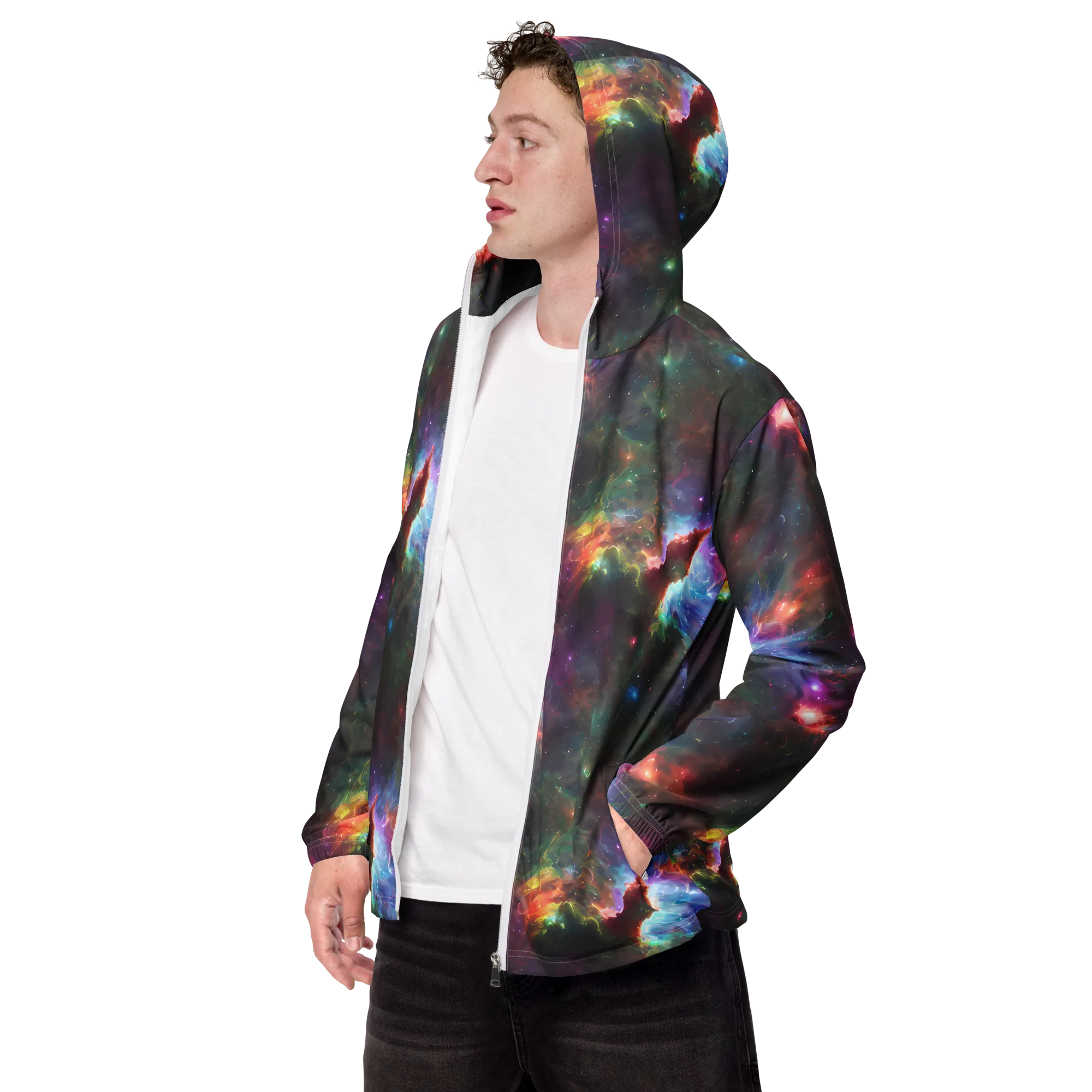 Astral Infusion on Men's Windbreaker — Left Front