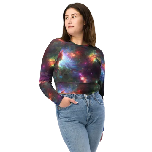 Astral Infusion on a Long Sleeve Crop Top