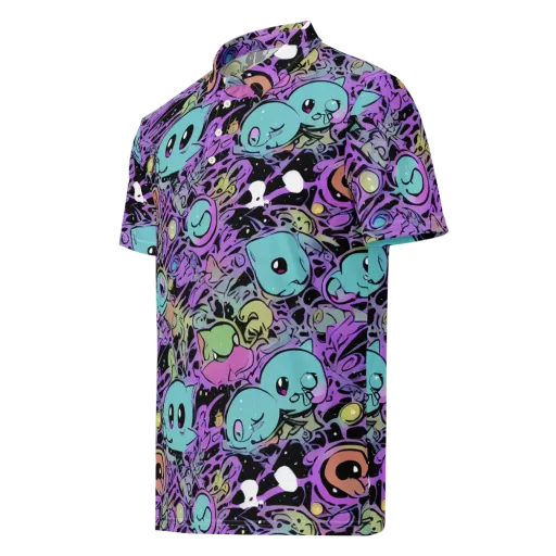 Neon Dreamlings on a Men's Slim Fit Polo Shirt