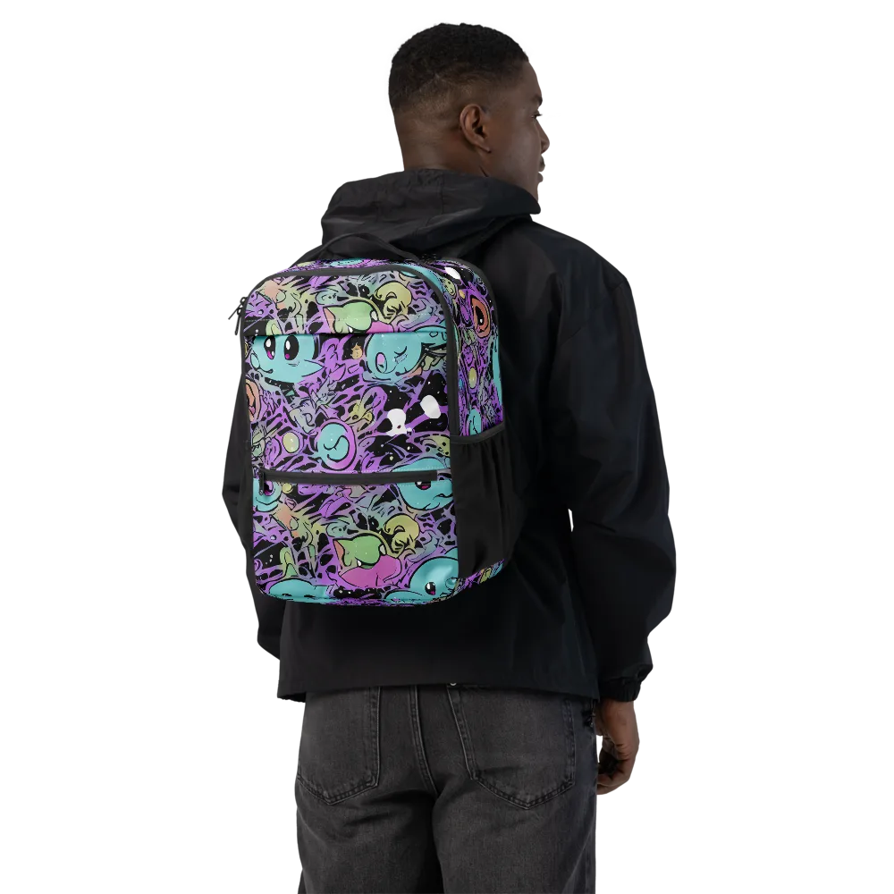Neon Dreamlings on Utility Backpack — Back