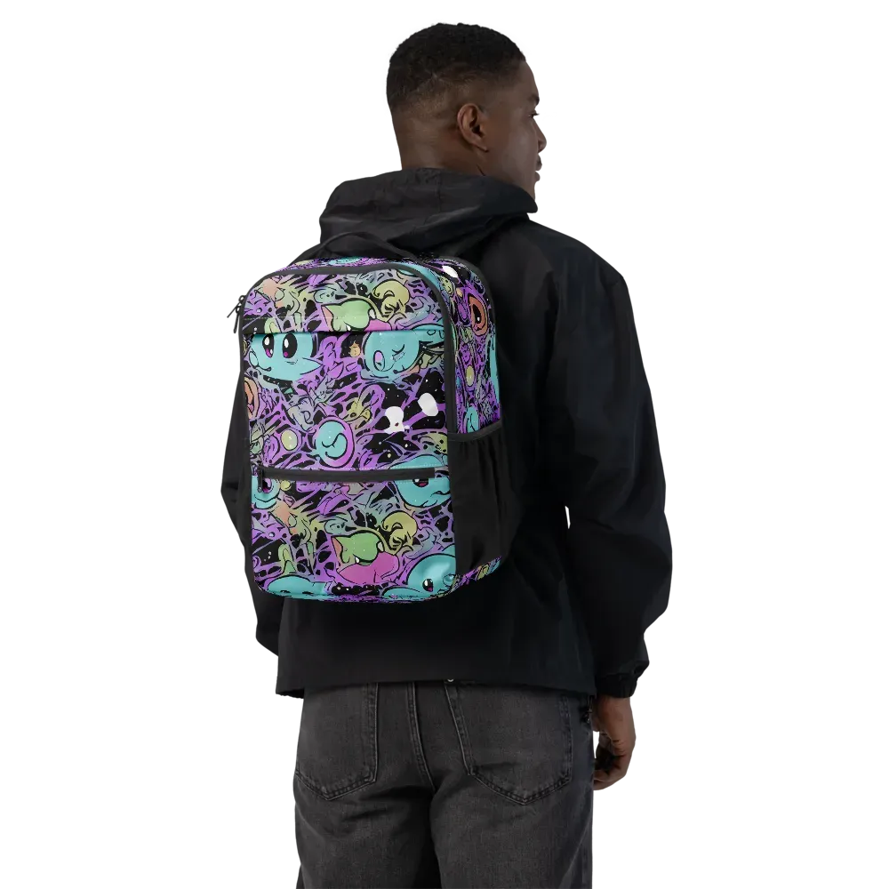 Neon Dreamlings on Utility Backpack — Back