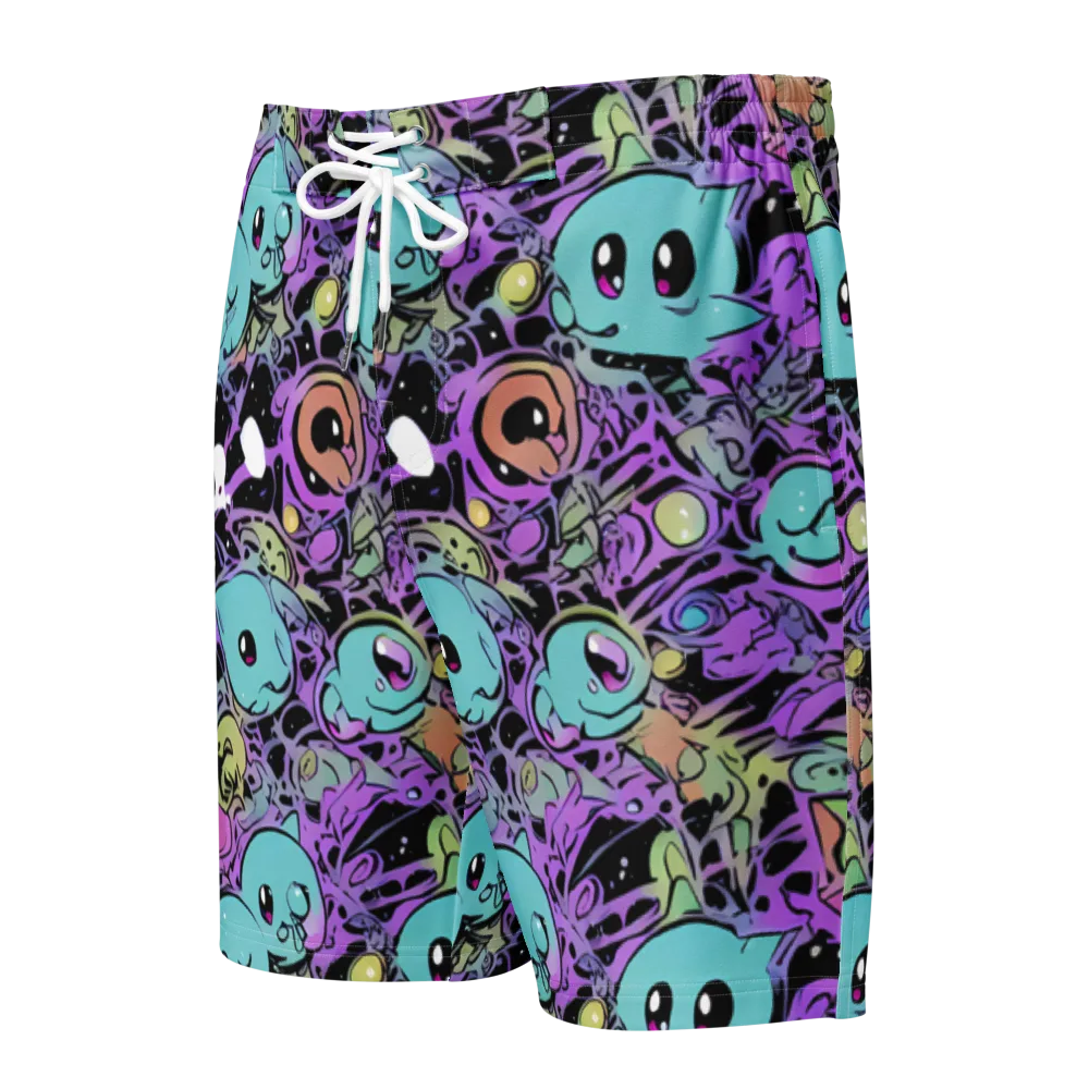 Neon Dreamlings on Men's Board Shorts — Front