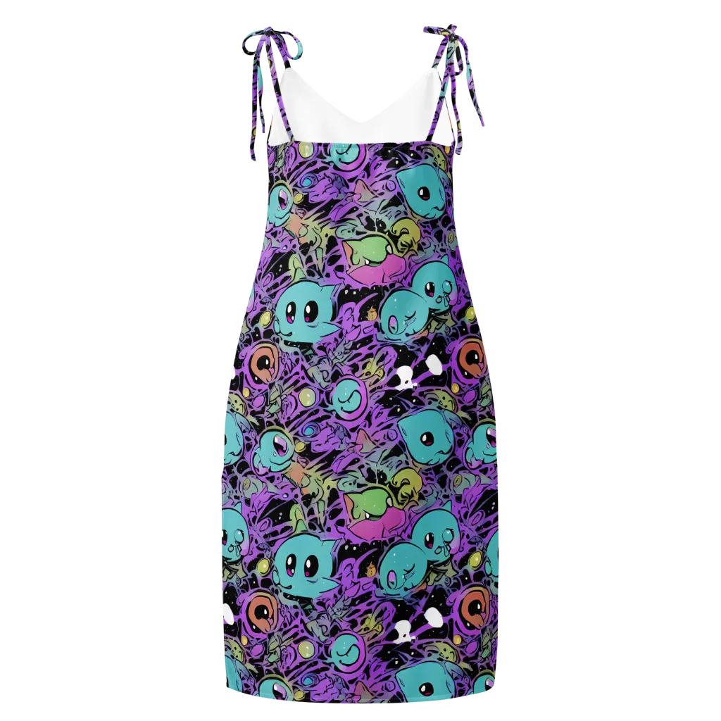 Neon Dreamlings on Slip Dress — Back