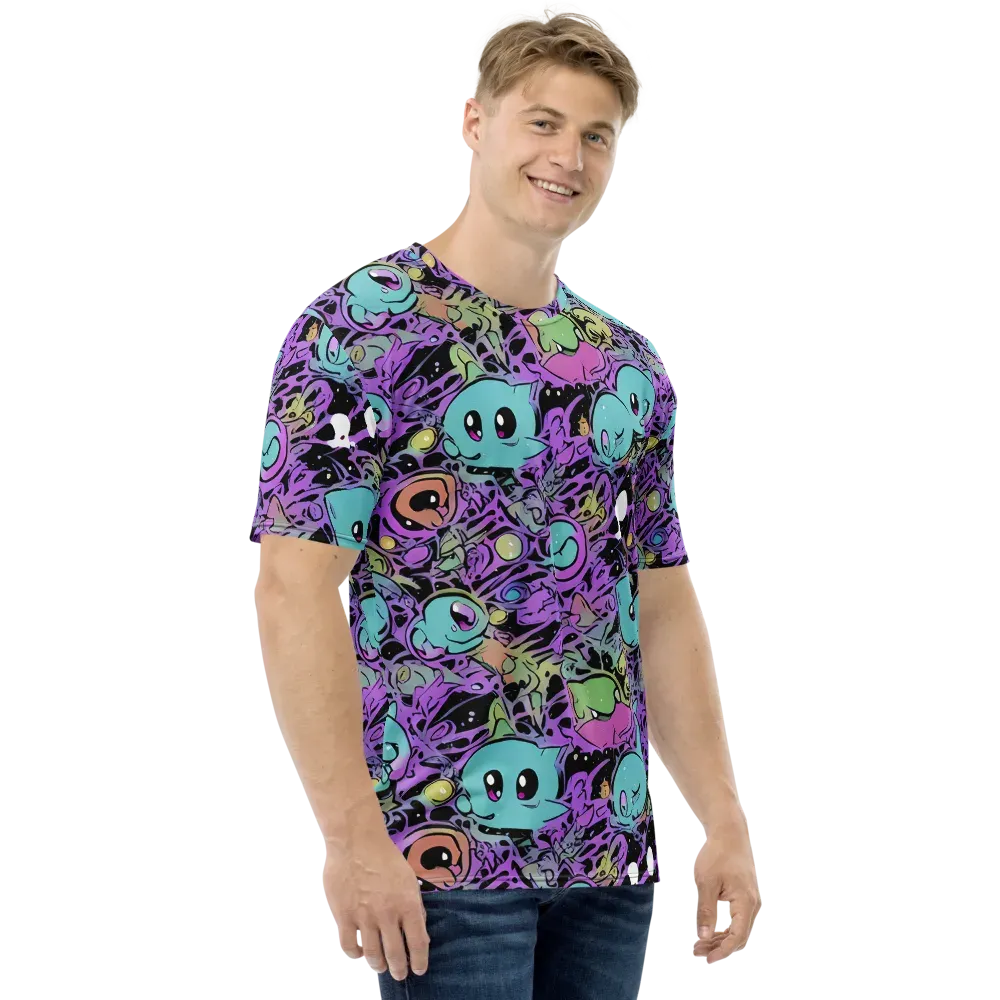 Neon Dreamlings on Men's Crew Neck T-Shirt — Right