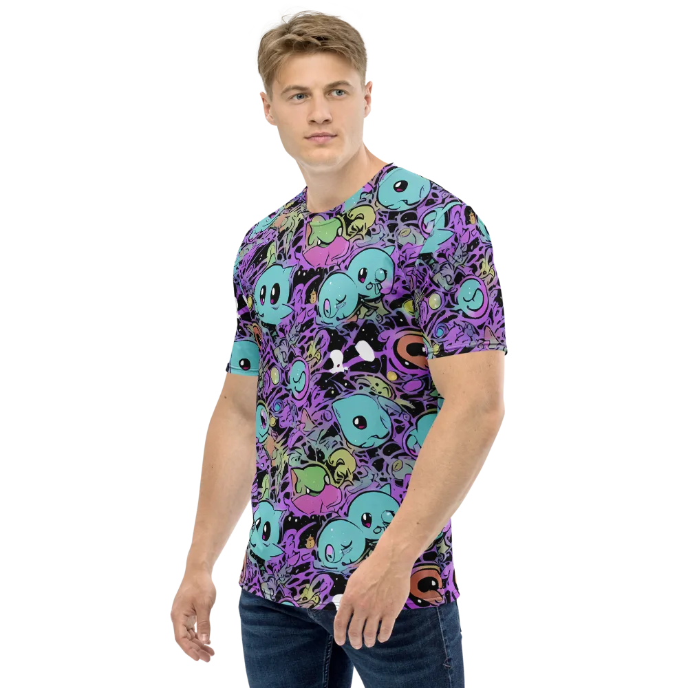 Neon Dreamlings on Men's Crew Neck T-Shirt — Left