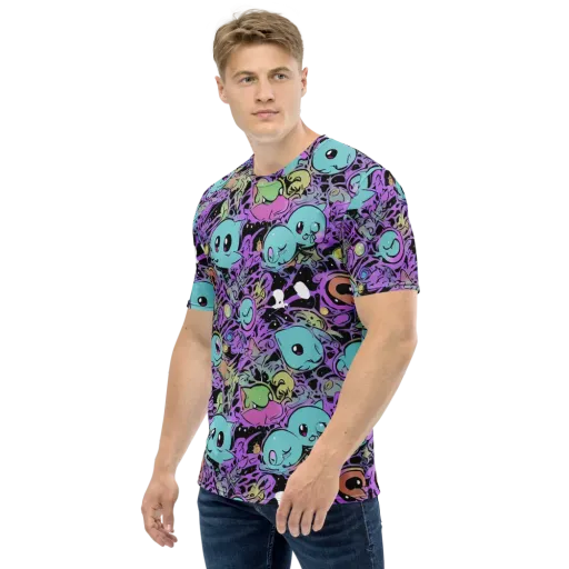 Neon Dreamlings on a Men's Crew Neck T-Shirt