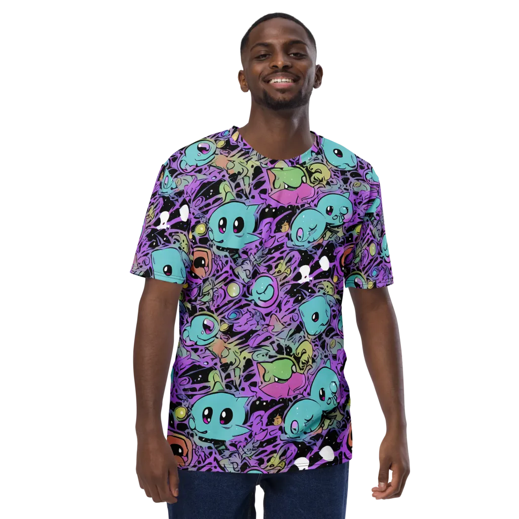 Neon Dreamlings on Men's Crew Neck T-Shirt — Front