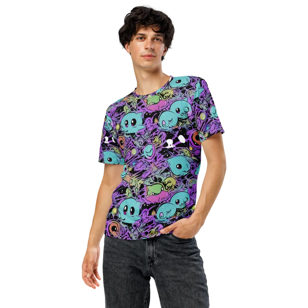 Neon Dreamlings on Men's Crew Neck T-Shirt — Front