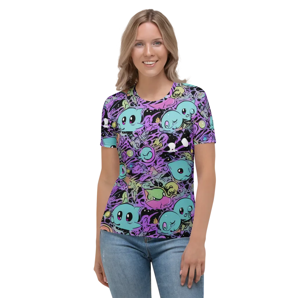 Neon Dreamlings on Women's Crew Neck T-Shirt — Front
