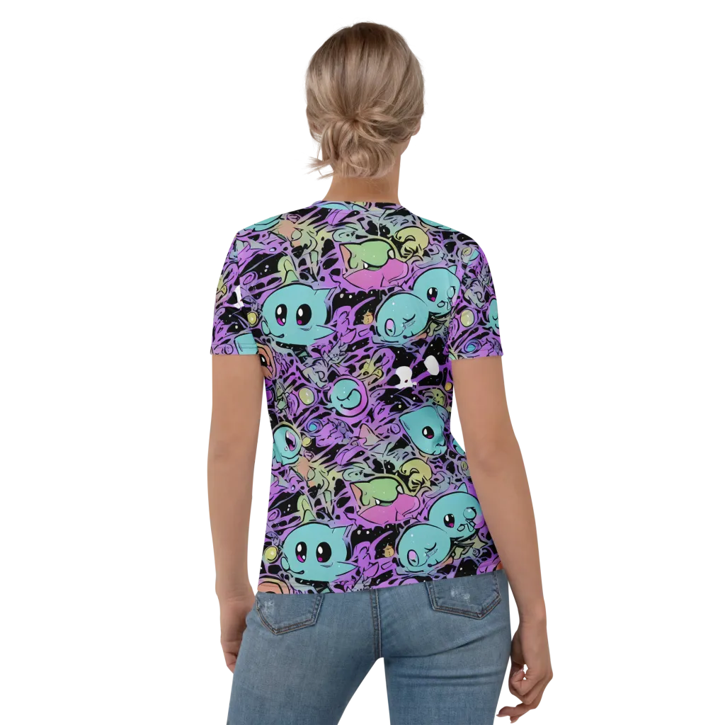 Neon Dreamlings on Women's Crew Neck T-Shirt — Back