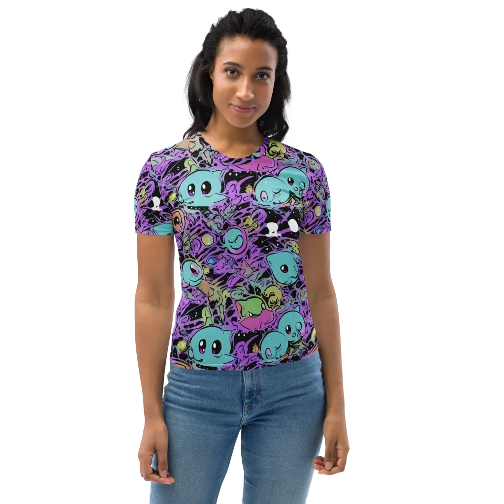 Neon Dreamlings on Women's Crew Neck T-Shirt — Front