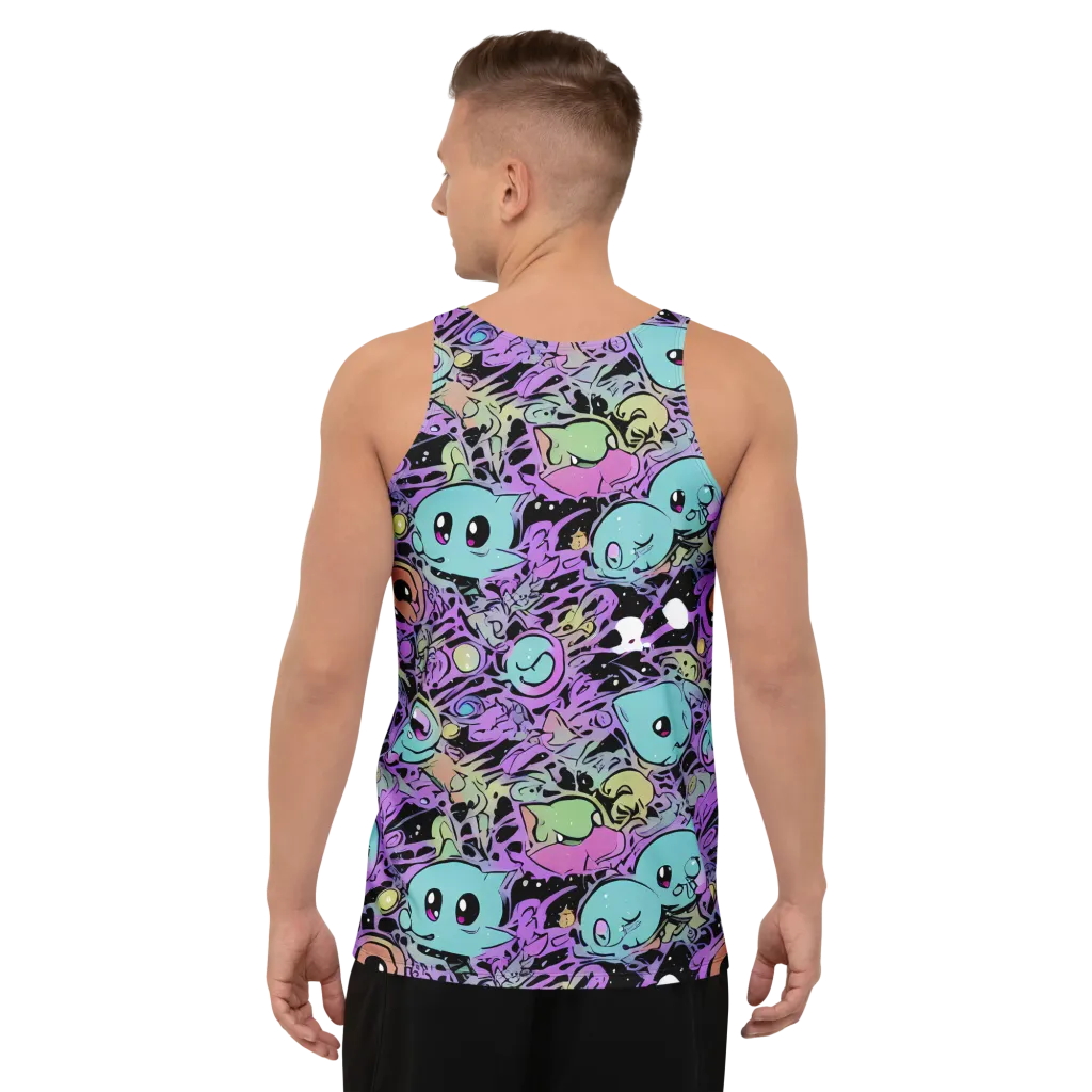 Neon Dreamlings on Men's Tank Top — Back